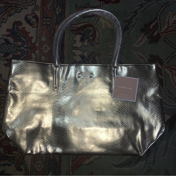 Michael Kors Gold Metallic Gorgeous Tote Bag Brand New with Tags - Picture 2 of 7
